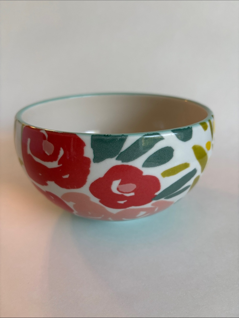 Anthropologie Leah Reena Goren Painted Poppies Soup Cereal Bowl